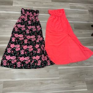 Floral and Coral Women's maxi dress BUNDLE